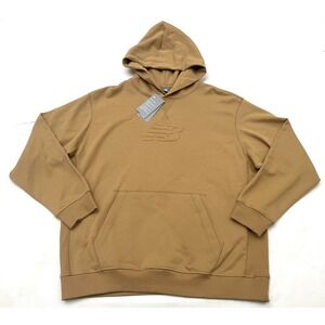 NWT New Balance Men Athletics Terry Graphic Hoodie Great Plains XL Brown MT43508